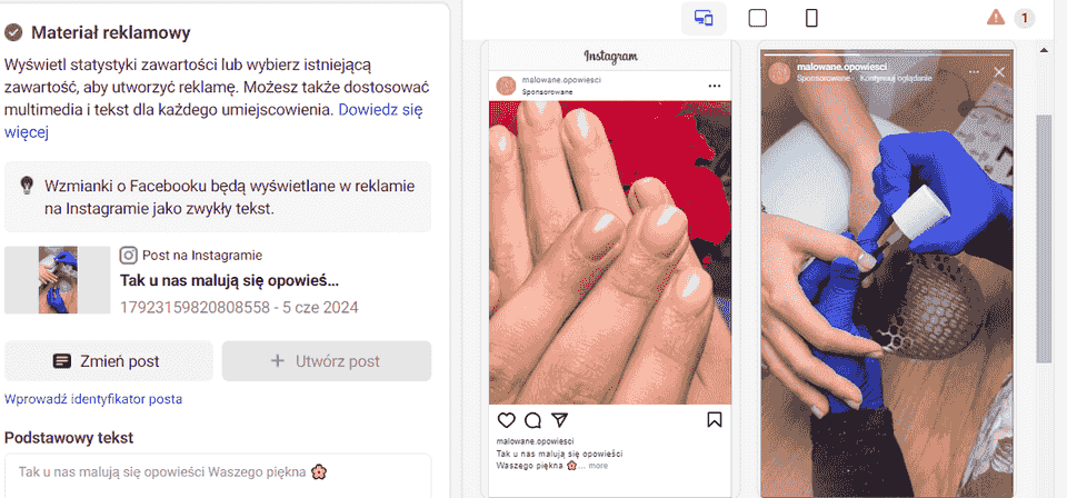 Kampania instagram, Kampanie dla usług